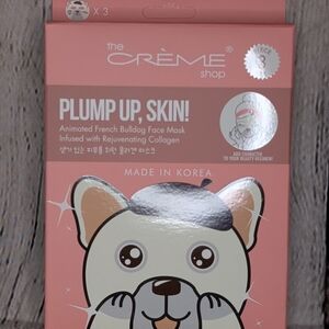 The Crème Shop Pink Bulldog Face Mask
